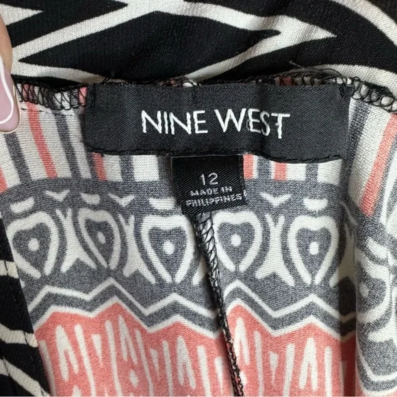 Nine West Racerback Abstract Print Maxi Dress - Picture 5 of 8